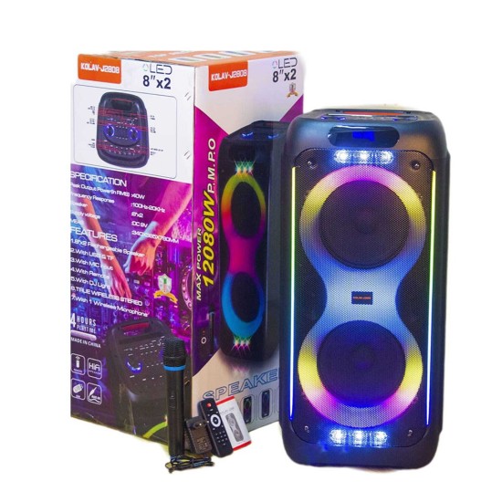 Ailiang Portable Wireless Karaoke Speaker KOLAV-J2808 with Mic Black